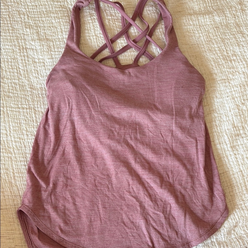 Lululemon Athletica Pink Sleeveless Backless Tank Top